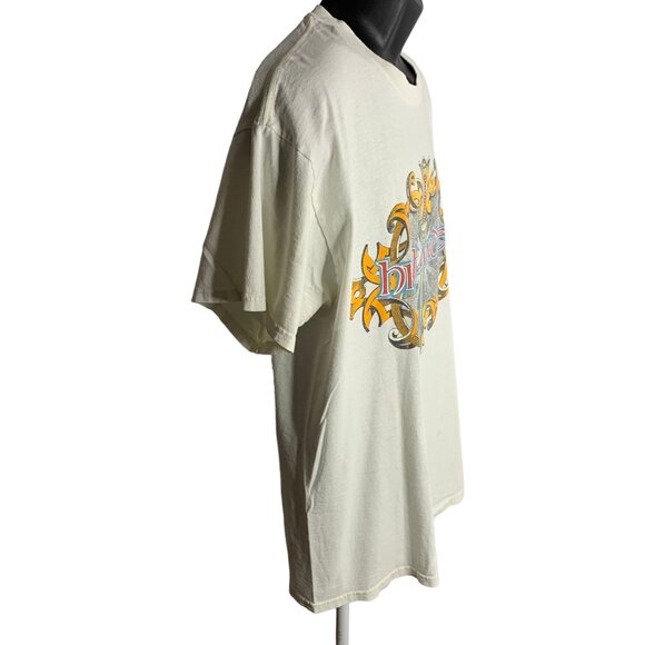 Vintage 1996 Highlander Crewneck T Shirt XL White Short Sleeve MacLeod Promo - Picture 9 of 10